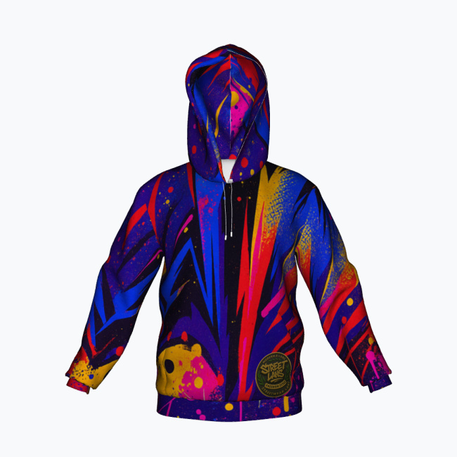 Hoodie Bawełna Colorful Chaos