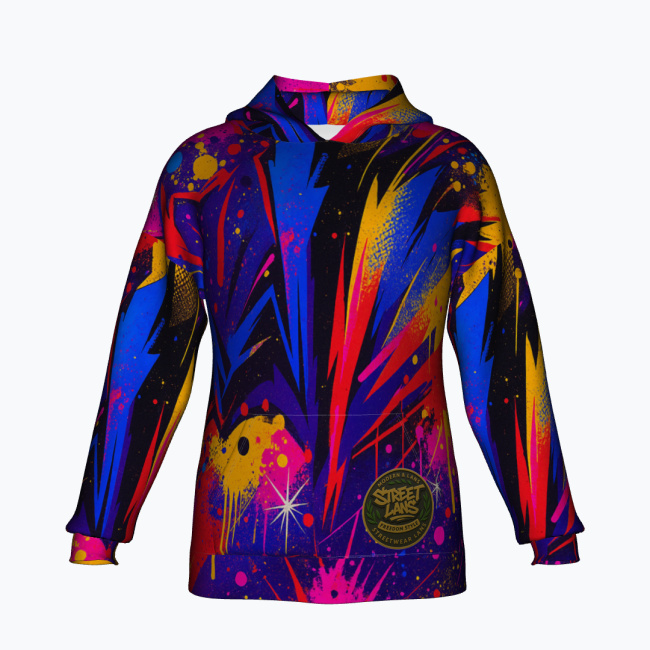 Hoodie Oversize Colorful Chaos