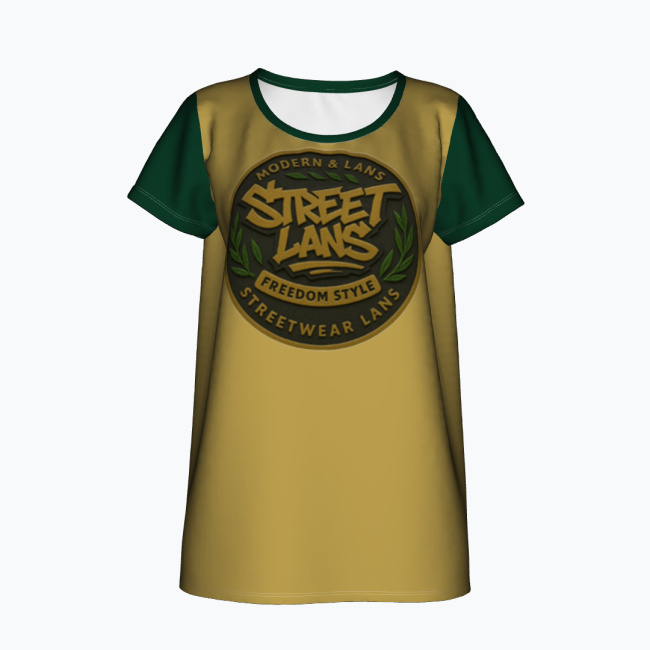 T-Shirt damski z szerokim dekoltem Logo